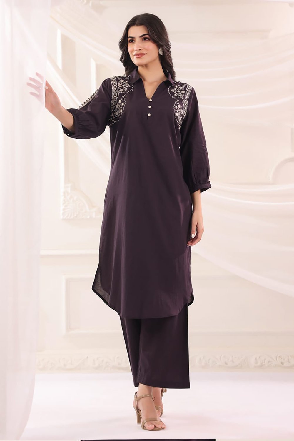 cotton-embroidery-dress-kurta-pant-set